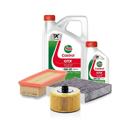 Kit revizie ulei Castrol GTX 0W-20 RN 17 FE + filtre Dacia Duster HM 1.3 TCe 130 131 CP – MANN