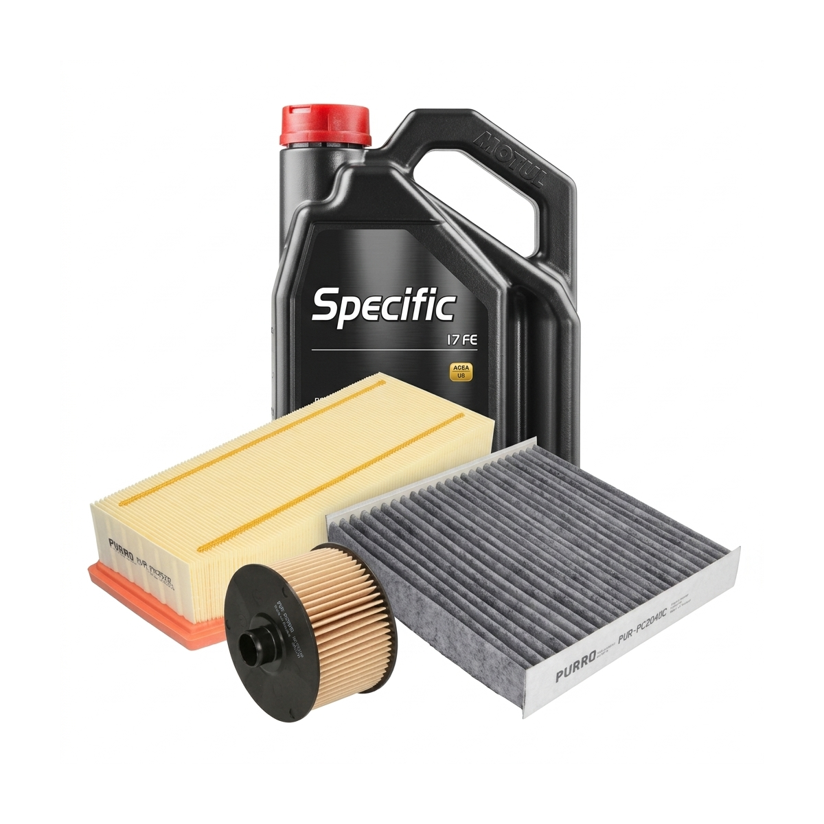 Kit revizie ulei Motul SPECIFIC 17 FE 0W-20 + filtre Dacia Duster HM 1.3 TCe 150 CP – PURRO