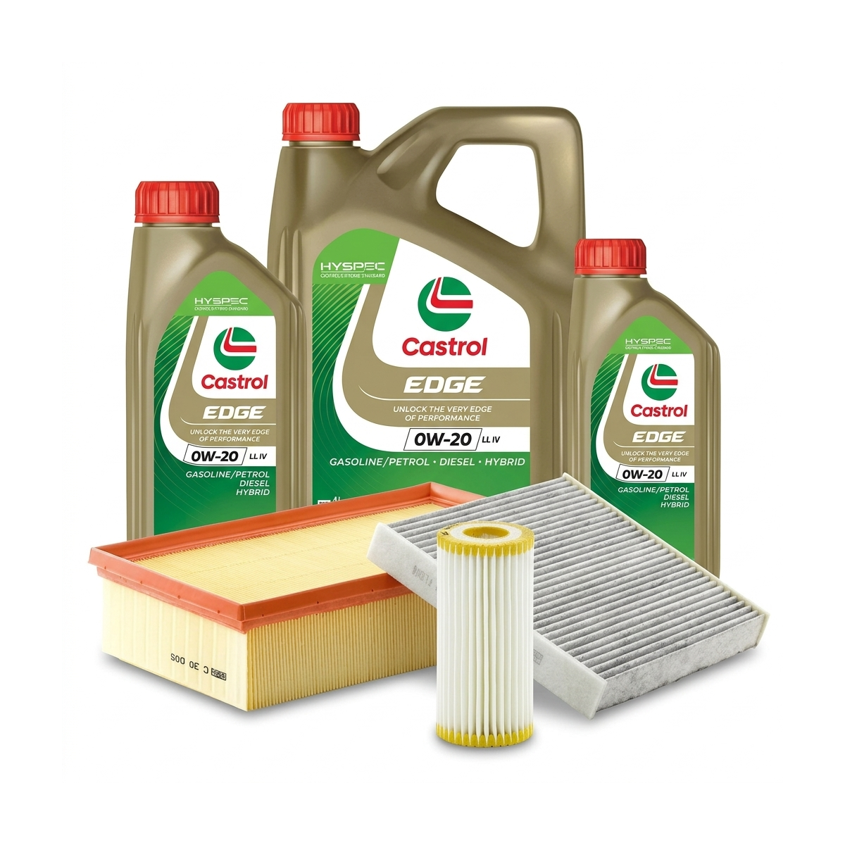 Kit revizie ulei Castrol EDGE 0W-20 LL IV + filtre Skoda Octavia 3 2.0 TSI 4x4 190 CP – MANN