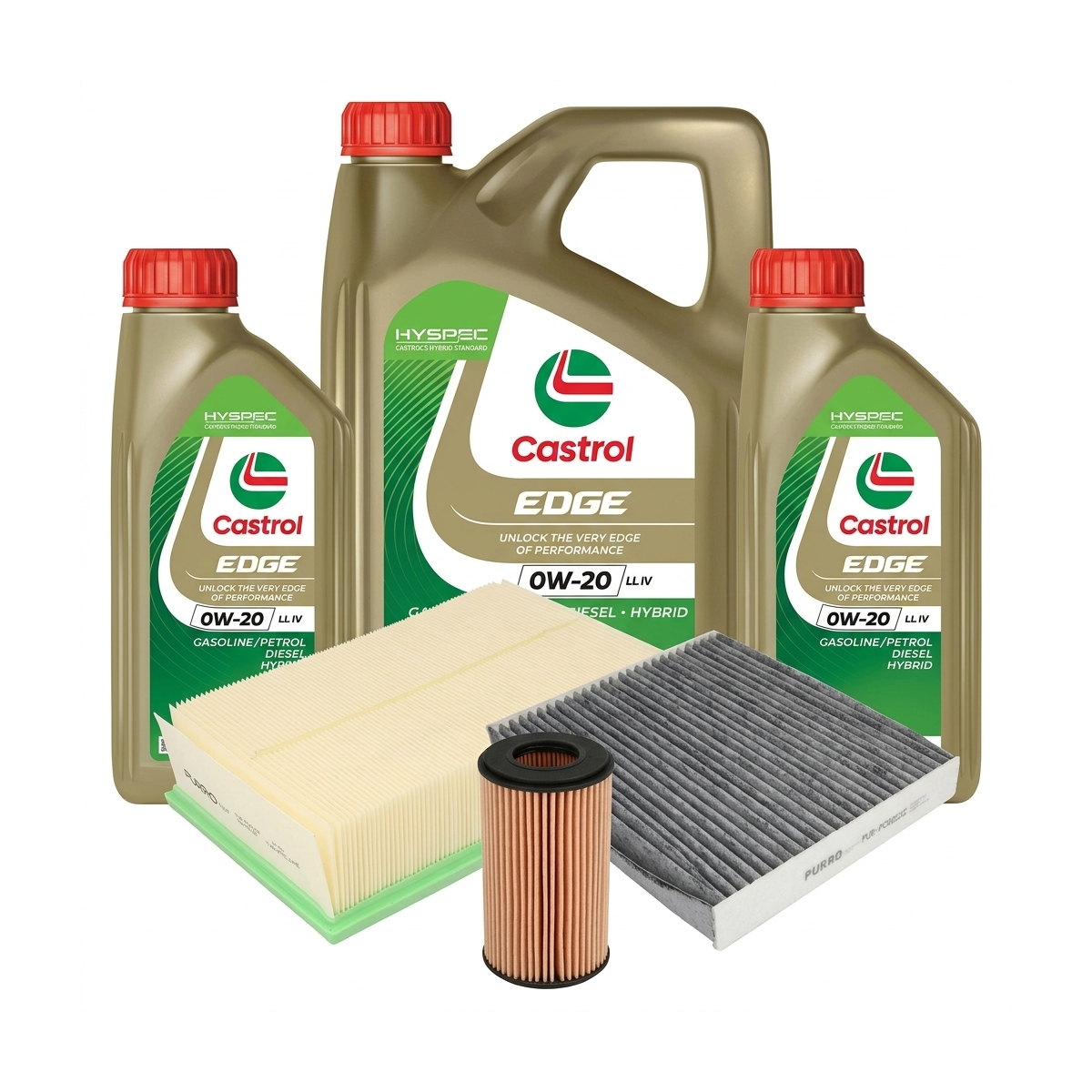 Kit revizie ulei Castrol EDGE 0W-20 LL IV + filtre Skoda Octavia 3 2.0 TSI 4x4 190 CP – PURRO