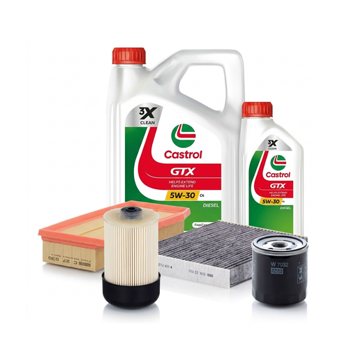 Kit revizie ulei Castrol GTX 5W-30 C4 + filtre Renault Clio 4 1.5 dCi 86 CP – MANN