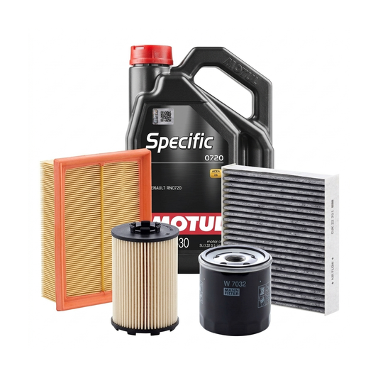 Kit revizie ulei Motul SPECIFIC 0720 5W-30 + filtre Renault Clio 4 1.5 dCi 86 CP – MANN
