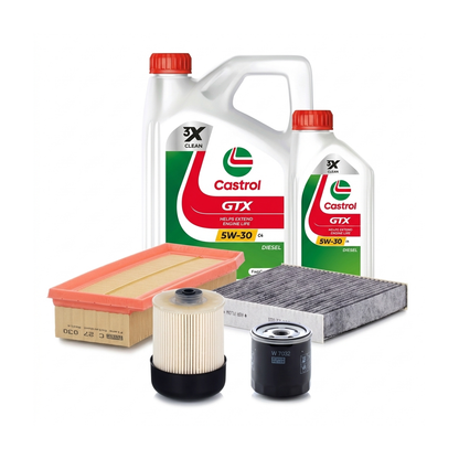 Kit revizie ulei Castrol GTX 5W-30 C4 + filtre Renault Clio 4 1.5 dCi – MANN