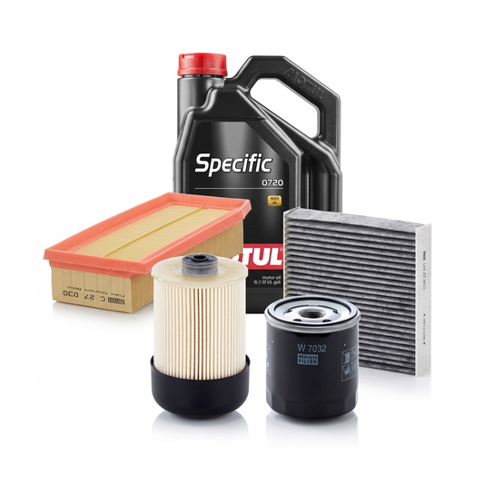 Kit revizie ulei Motul SPECIFIC 0720 5W-30 + filtre Renault Clio 4 1.5 dCi 84 CP – MANN