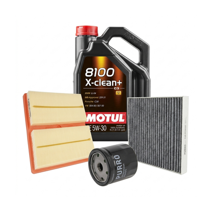 Kit revizie ulei Motul 8100 X-CLEAN+ 5W-30 + filtre VW Touran 5T1 1.0 TSI 116 CP – PURRO