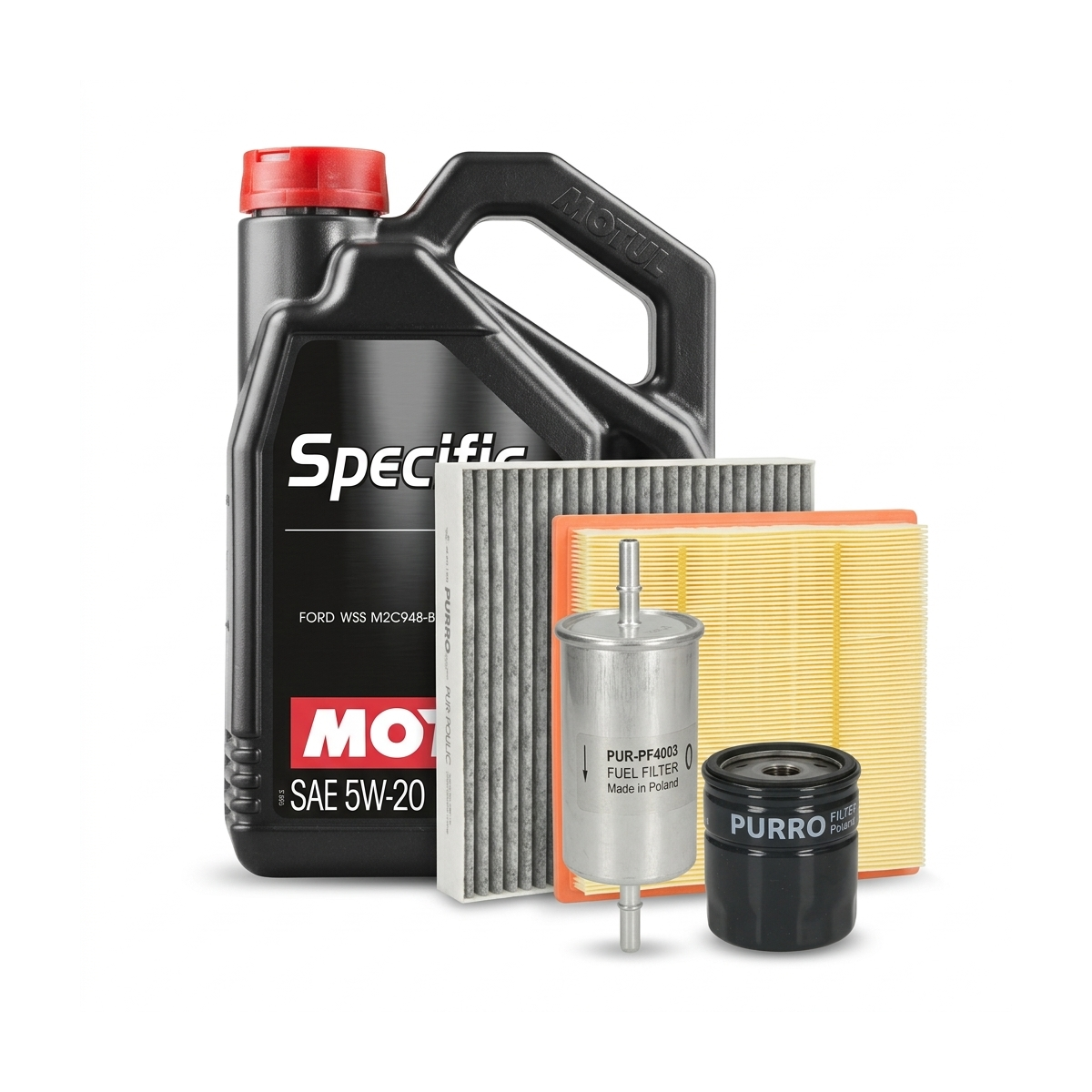 Kit revizie ulei Motul SPECIFIC 948B 5W-20 + filtre Ford Mondeo 5 2.0 Hybrid 188 CP – PURRO