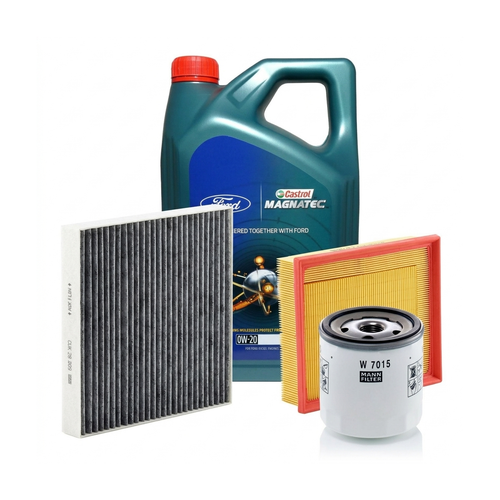 Kit revizie ulei Castrol Ford Magnatec 0W-20 + filtre Ford Focus 4 2.3 ST EcoBoost 280 CP – MANN