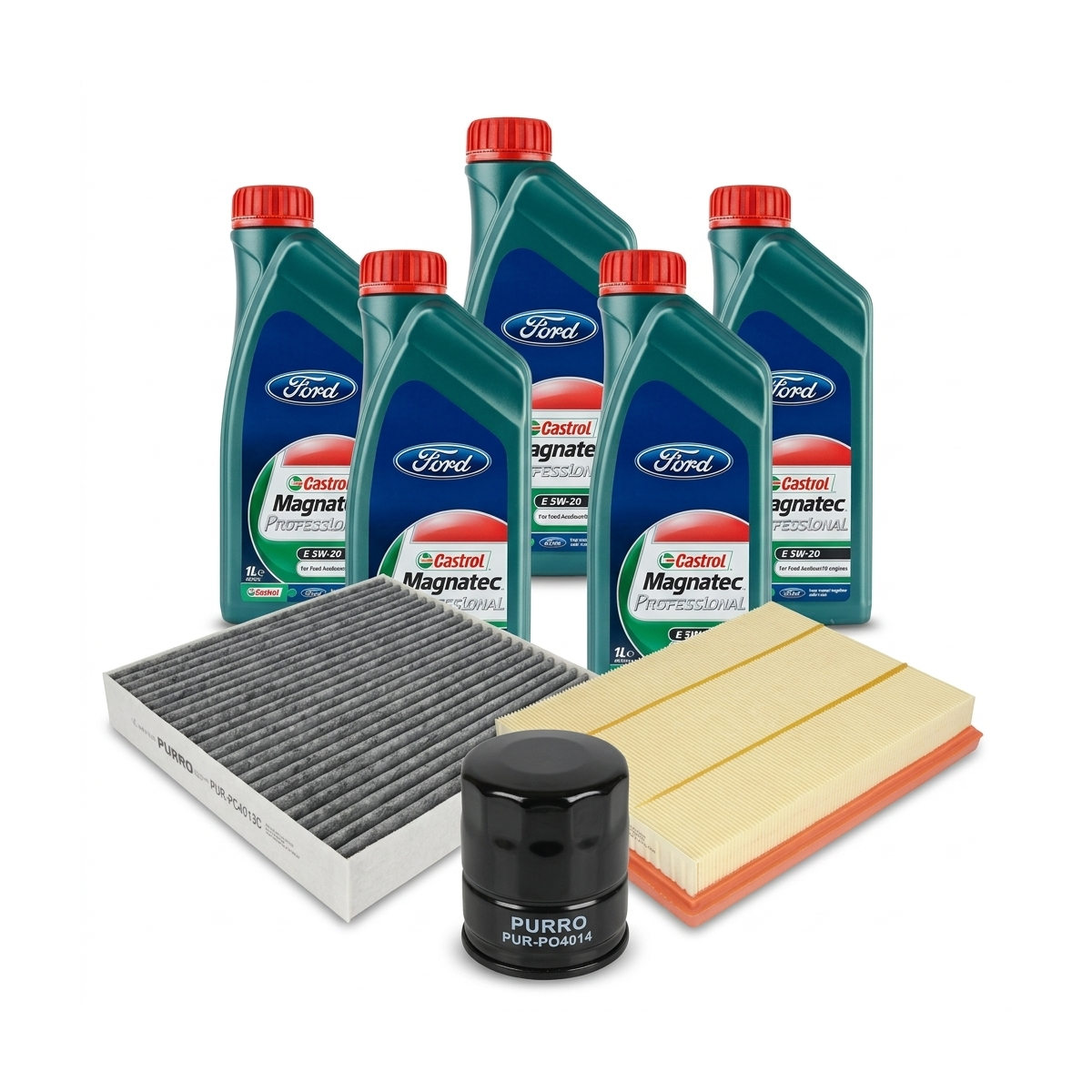Kit revizie ulei Castrol Magnatec Professional Ford 5W-20 + filtre Ford Focus 4 2.3 ST EcoBoost 280 CP – PURRO