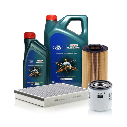 Kit revizie ulei Castrol Ford Magnatec 0W-20 + filtre Ford Kuga 2 2.0 EcoBoost 4x4 230 CP – MANN