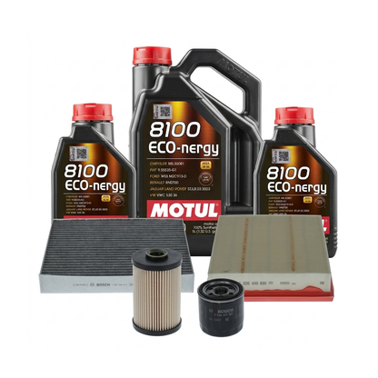 Kit revizie ulei Motul 8100 ECO-NERGY 5W-30 + filtre Ford Mondeo 5 2.0 EcoBlue 120 CP – Bosch