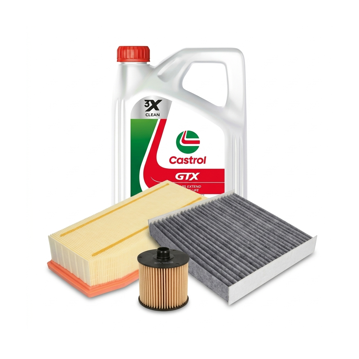 Kit revizie ulei Castrol GTX 0W-20 RN 17 FE + filtre Dacia Duster HM 1.3 TCe 150 4x4 150 CP – PURRO