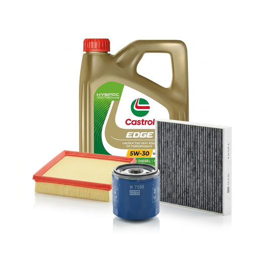 Kit revizie ulei Castrol EDGE 5W-30 LL + filtre Opel Astra K 1.2 Turbo 145 CP – MANN