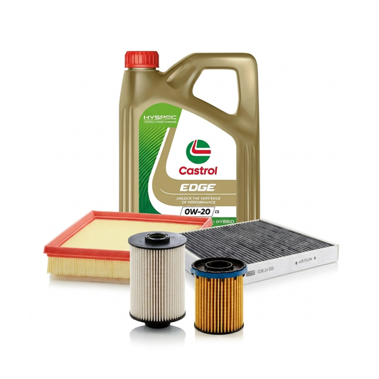 Kit revizie ulei Castrol EDGE 0W-20 C5 + filtre Opel Astra K 1.5 CRDI 122 CP – MANN