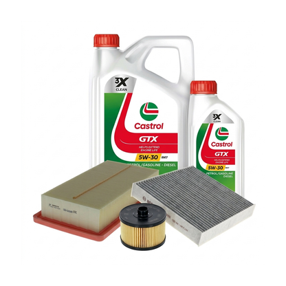 Kit revizie ulei Castrol GTX 5W-30 RN17 + filtre Renault Clio 5 1.3 TCe 130 131 CP – Bosch