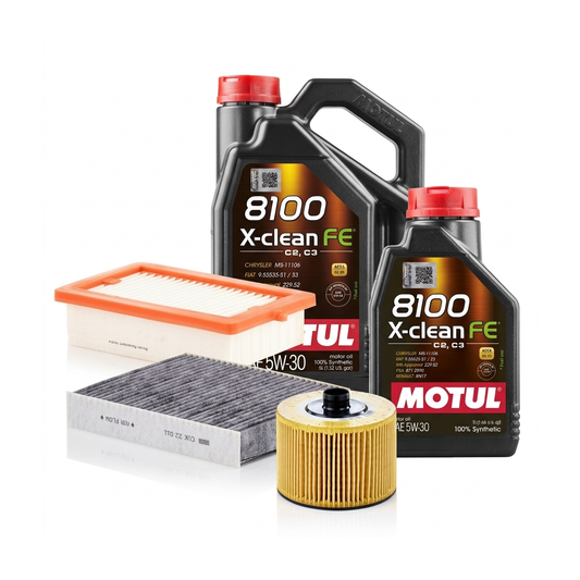 Kit revizie ulei Motul 8100 X-CLEAN FE 5W-30 + filtre Renault Clio 5 1.3 TCe 130 131 CP – MANN