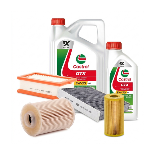 Kit revizie ulei Castrol GTX 5W-30 RN17 + filtre Renault Clio 5 1.5 Blue dCi 85 86 CP – MANN