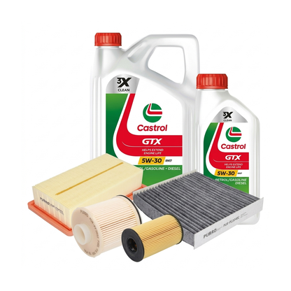 Kit revizie ulei Castrol GTX 5W-30 RN17 + filtre Renault Clio 5 1.5 Blue dCi 115 116 CP – PURRO