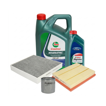 Kit revizie ulei Castrol Magnatec Professional Ford 5W-20 + filtre Ford Kuga 3 2.5 Duratec Plug-in-Hybrid 224 CP – PURRO