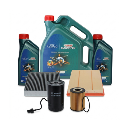 Kit revizie ulei Castrol Ford Magnatec D 0W-30 + filtre Ford Kuga 3 1.5 EcoBlue 120 CP – Bosch