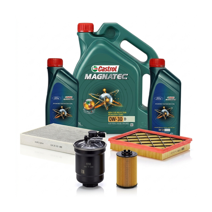 Kit revizie ulei Castrol Ford Magnatec D 0W-30 + filtre Ford Kuga 3 1.5 EcoBlue 120 CP – MANN