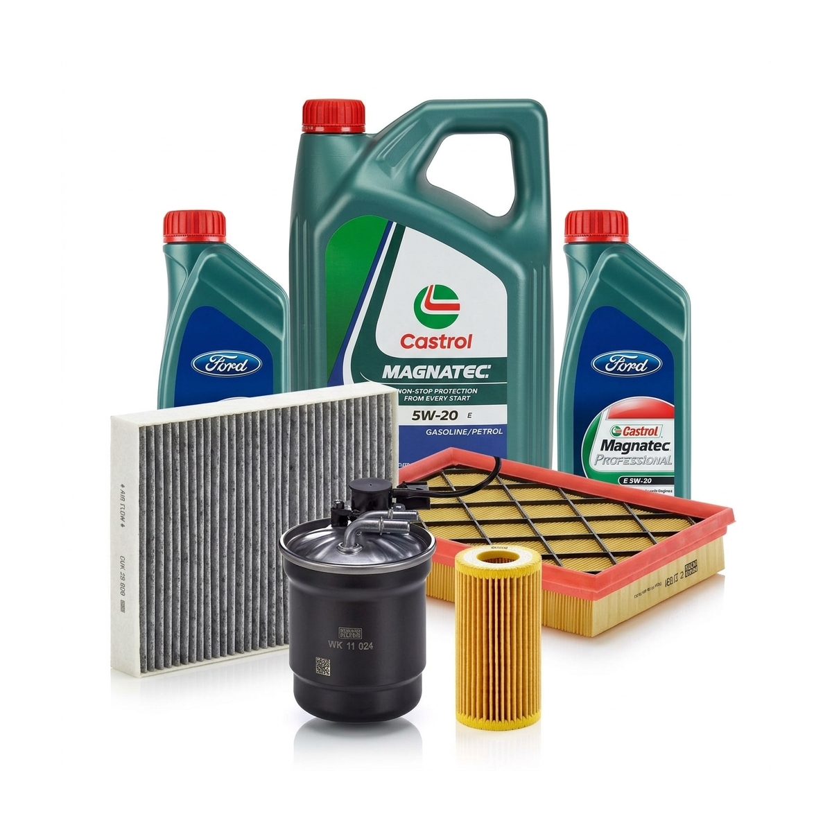 Kit revizie ulei Castrol Magnatec Professional Ford 5W-20 + filtre Ford Kuga 3 1.5 EcoBlue 120 CP – MANN