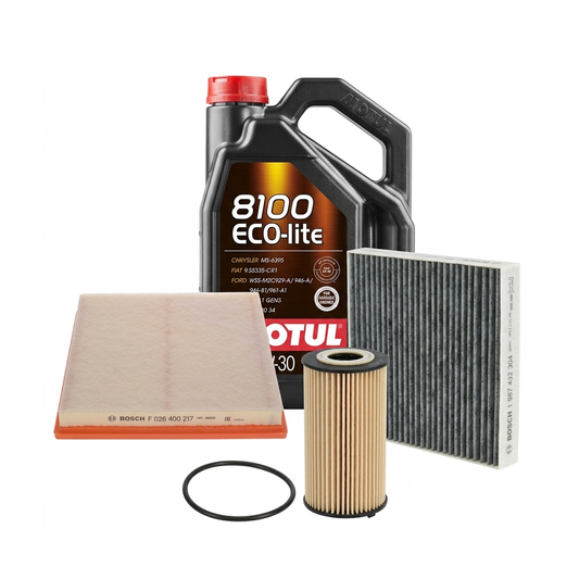 Kit revizie ulei Motul 8100 ECO-LITE 5W-30 + filtre Opel Astra J 1.4 LPG 140 CP – Bosch