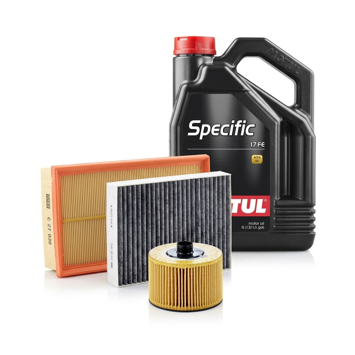 Kit revizie ulei Motul SPECIFIC 17 FE 0W-20 + filtre Dacia Logan 2 1.0 TCe 100 101 CP – MANN