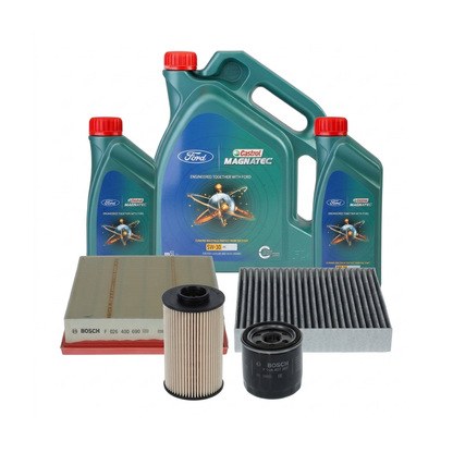 Kit revizie ulei Castrol Ford Magnatec A5 5W-30 + filtre Ford Mondeo 5 2.0 EcoBlue 150 CP – Bosch