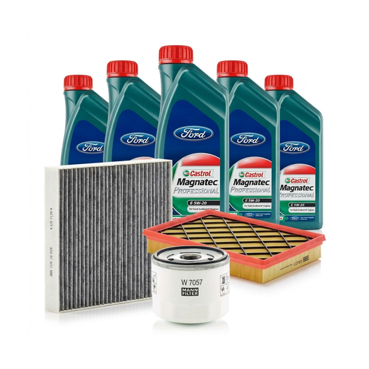 Kit revizie ulei Castrol Magnatec Professional Ford 5W-20 + filtre Ford Focus 4 1.0 EcoBoost mHEV 125 CP – MANN