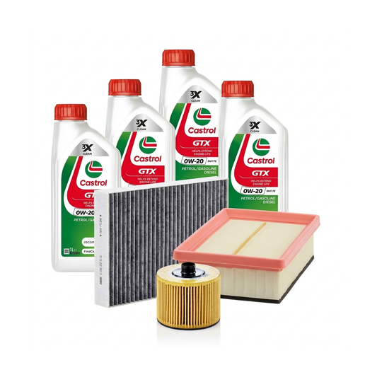 Kit revizie ulei Castrol GTX 0W-20 RN 17 FE + filtre Renault Clio 5 1.0 TCe 90 91 CP – MANN