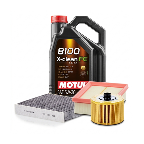 Kit revizie ulei Motul 8100 X-CLEAN FE 5W-30 + filtre Renault Clio 5 1.0 TCe 90 91 CP – MANN