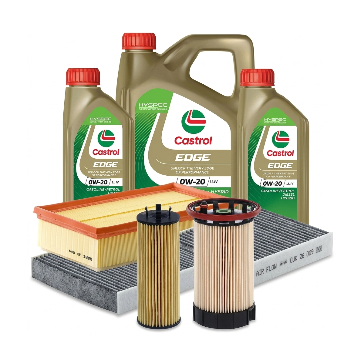 Kit revizie ulei Castrol EDGE 0W-20 LL IV + filtre VW Passat B8 2.0 TDI 122 CP – MANN