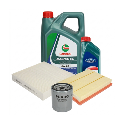 Kit revizie ulei Castrol Magnatec Professional Ford 5W-20 + filtre Ford Kuga 3 1.5 EcoBoost 183 CP – PURRO