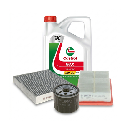 Kit revizie ulei Castrol GTX 5W-30 RN17 + filtre Dacia Sandero 3 1.0 SCe 65 67 CP – Bosch