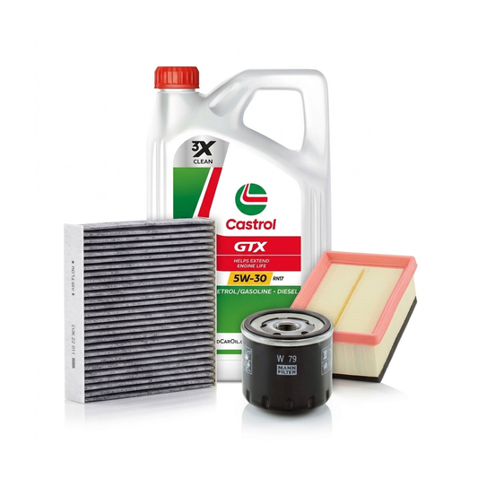 Kit revizie ulei Castrol GTX 5W-30 RN17 + filtre Dacia Sandero 3 1.0 SCe 65 67 CP – MANN