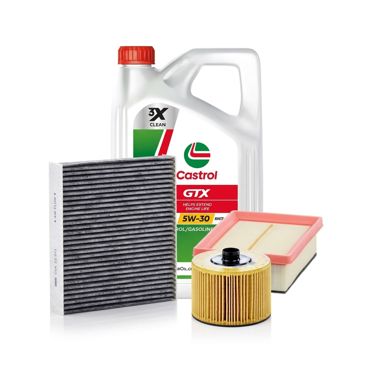Kit revizie ulei Castrol GTX 5W-30 RN17 + filtre Dacia Sandero 3 1.0 TCe 100 ECO-G 101 CP – MANN