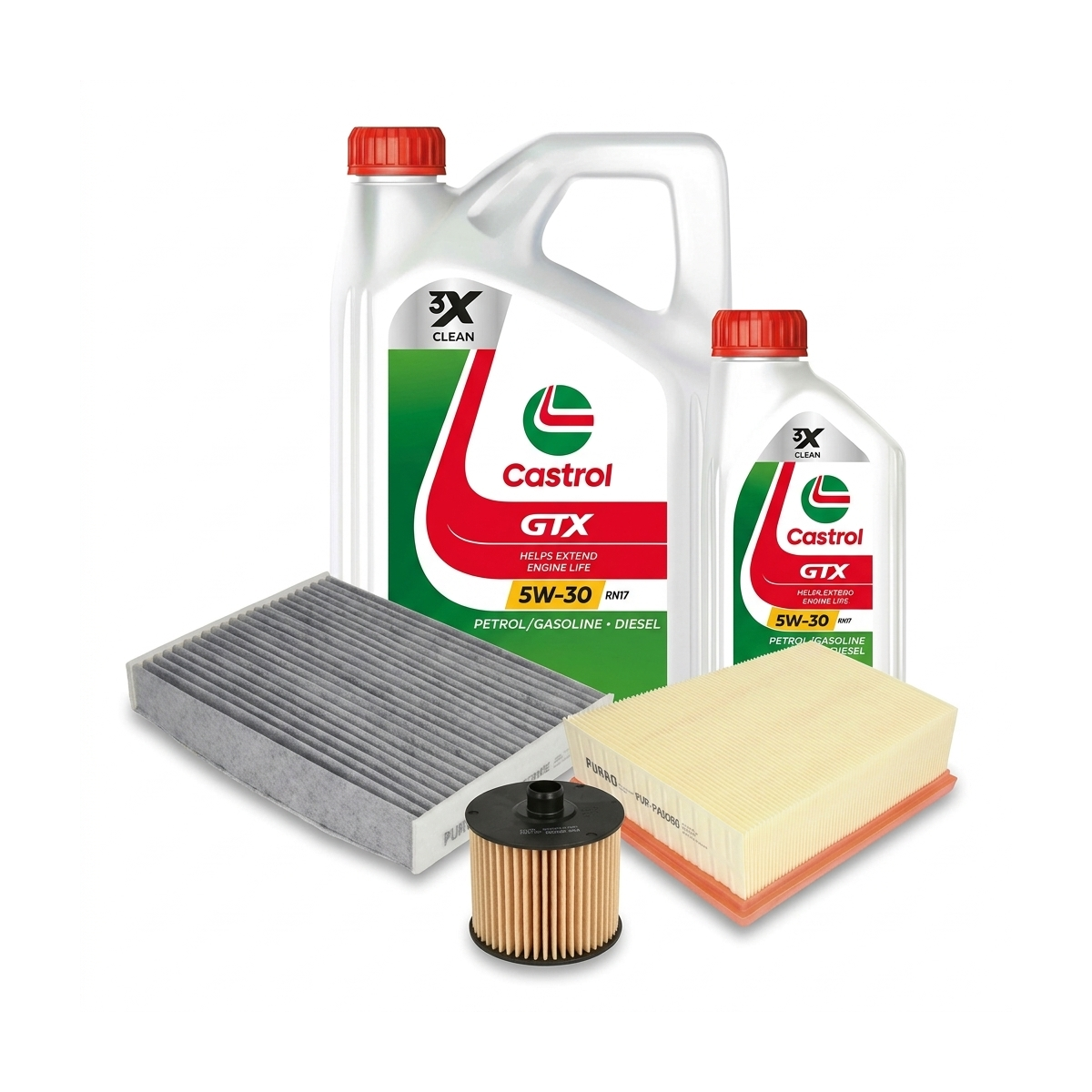 Kit revizie ulei Castrol GTX 5W-30 RN17 + filtre Renault Talisman LP 1.3 TCe 160 158 CP – PURRO