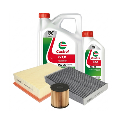 Kit revizie ulei Castrol GTX 0W-20 RN 17 FE + filtre Renault Talisman LP 1.3 TCe 160 158 CP – PURRO