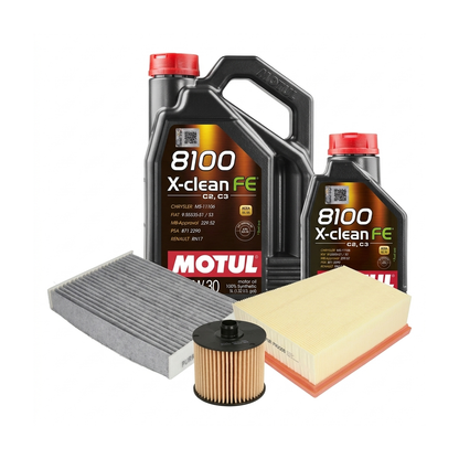 Kit revizie ulei Motul 8100 X-CLEAN FE 5W-30 + filtre Renault Talisman LP 1.3 TCe 160 158 CP – PURRO