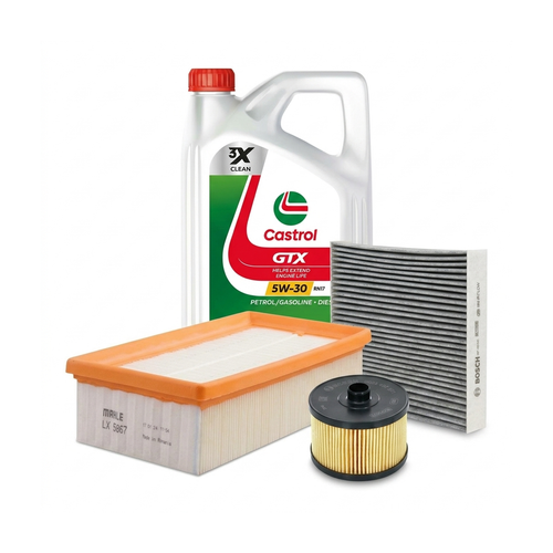 Kit revizie ulei Castrol GTX 5W-30 RN17 + filtre Dacia Duster HM 1.0 TCe 90 91 CP – Bosch