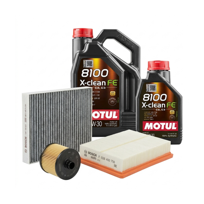 Kit revizie ulei Motul 8100 X-CLEAN FE 5W-30 + filtre Renault Clio 5 1.3 TCe 140 CP – Bosch