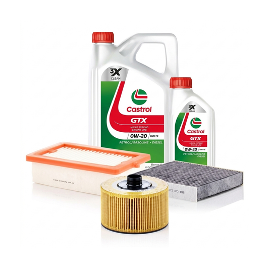 Kit revizie ulei Castrol GTX 0W-20 RN 17 FE + filtre Renault Clio 5 1.3 TCe 140 CP – MANN