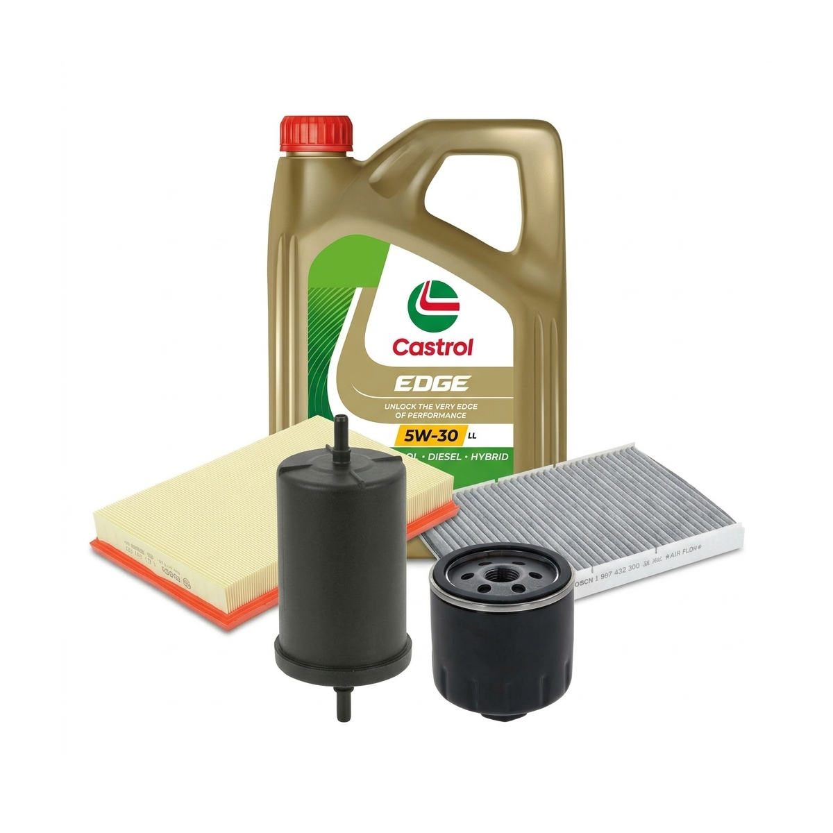 Kit revizie ulei Castrol EDGE 5W-30 LL + filtre VW Golf 4 1.6 16V 105 CP – Bosch