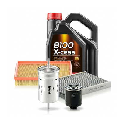Kit revizie ulei Motul 8100 X-CESS 5W-40 + filtre VW Golf 4 1.6 16V 105 CP – MANN
