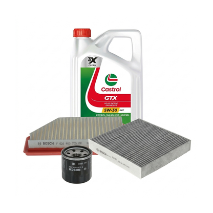 Kit revizie ulei Castrol GTX 5W-30 RN17 + filtre Renault Clio 5 1.6 E-TECH 145 – Bosch