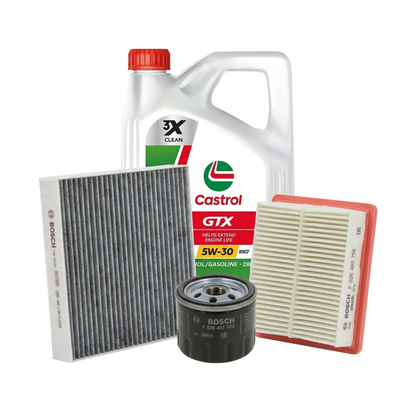 Kit revizie ulei Castrol GTX 5W-30 RN17 + filtre Dacia Logan 3 1.0 SCe 65 67 CP – Bosch