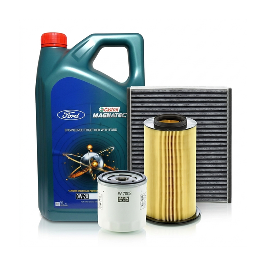 Kit revizie ulei Castrol Ford Magnatec 0W-20 + filtre Ford Focus 3 1.6 Ti 85 CP – MANN