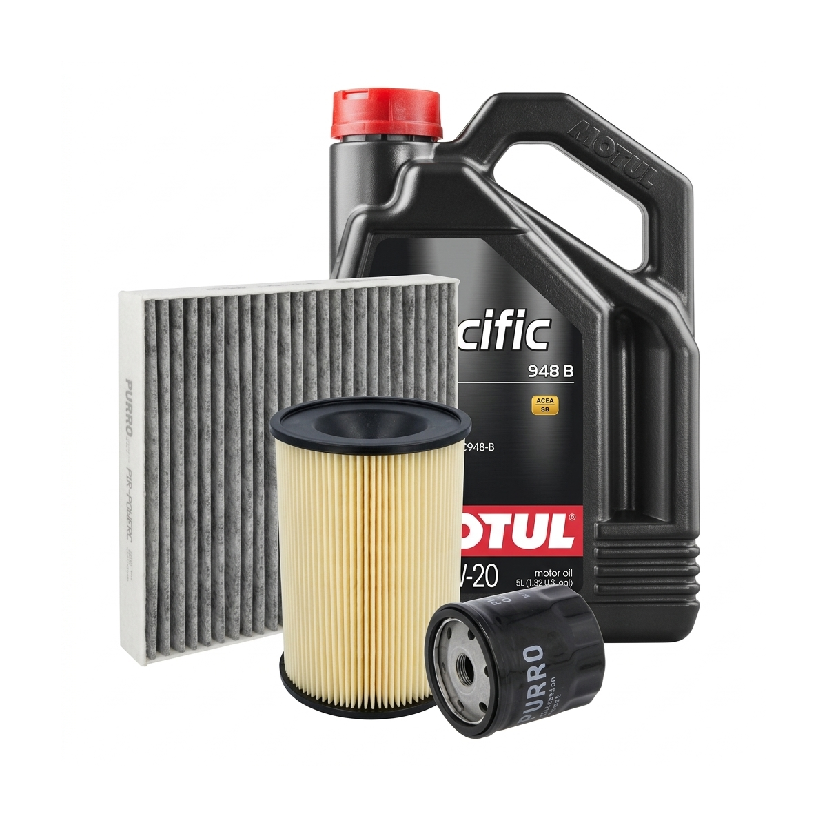 Kit revizie ulei Motul SPECIFIC 948B 5W-20 + filtre Ford Focus 3 1.6 Ti 85 CP – PURRO