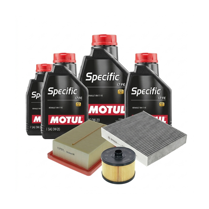 Kit revizie ulei Motul SPECIFIC 17 FE 0W-20 + filtre Renault Clio 5 1.0 LPG 91 CP – Bosch