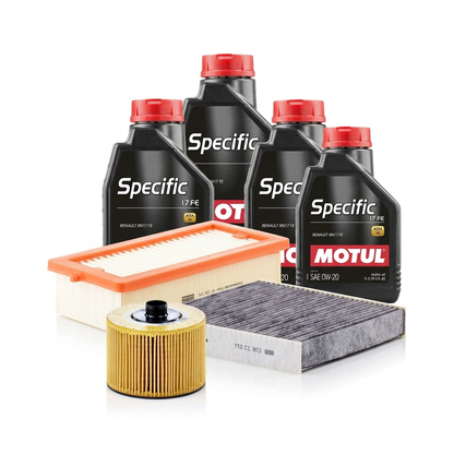 Kit revizie ulei Motul SPECIFIC 17 FE 0W-20 + filtre Renault Clio 5 1.0 LPG 91 CP – MANN